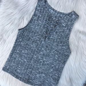 AE grey knit tank